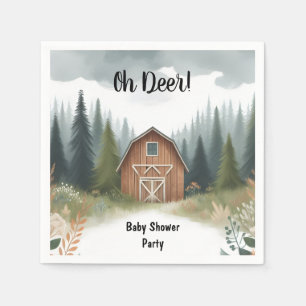 Leuke wilde moeder om Wood Woodland Baby shower te Servet