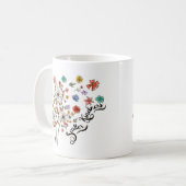 Leuke Wildflower Bloemen Waterverf Mok (Voorkant links)