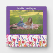 Leuke Wildflower Kleurrijke Afstuderen Aangepaste  Fotoplaat (Voorkant)