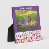 Leuke Wildflower Kleurrijke Afstuderen Aangepaste  Fotoplaat (Voorkant)