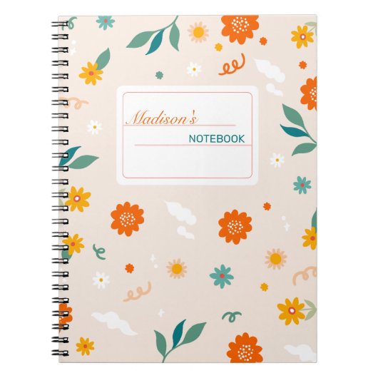 Leuke Wildflower Notitieboek (Voorkant)