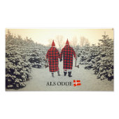 Leuke winter als Odde/Denemarken fotoprint! Foto Afdruk (Voorkant)