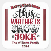 Leuke winter Kerst sticker (Voorkant)