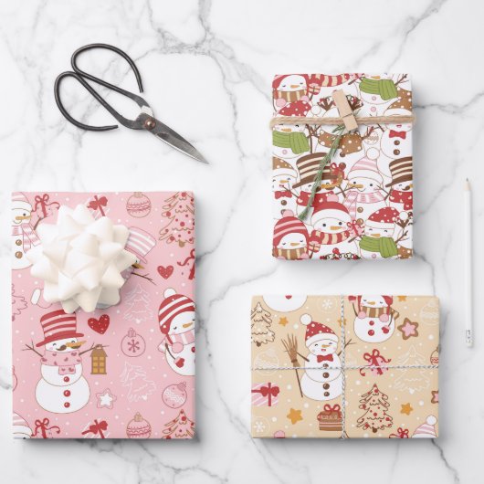 Leuke winter/Kerstmis Inpakpapier Vel (Voorkant)