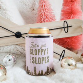 Leuke winter ski snowboard vrijgezellenfeest blikjeskoeler