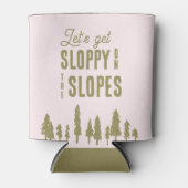 Leuke winter ski snowboard vrijgezellenfeestje blikjeskoeler (Voorkant)