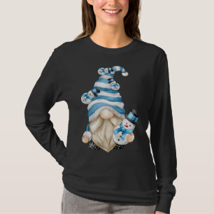 Leuke winter vakantie familie kerst gnoom met s t-shirt