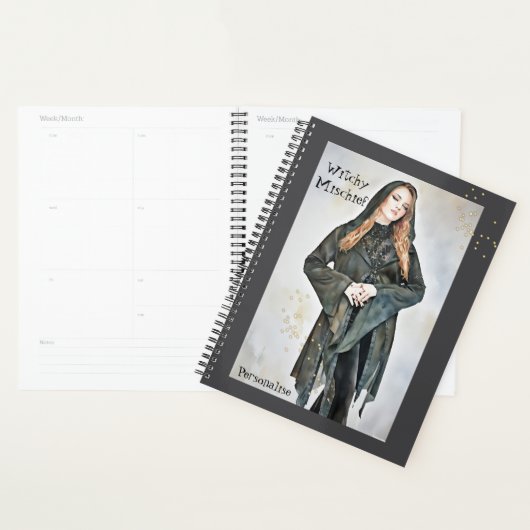 Leuke Witchy Quote  Grey Journal Planner (Display)