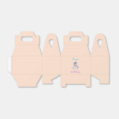 Leuke witte eenhoorn roze bedankdoosjes (Uitgevouwen)