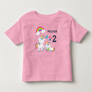 Leuke Witte Eenhoorns Magische Mama & Baby Verjaar Kinder Shirts