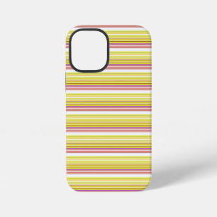 Leuke witte gele strepen iPhone 12 mini hoesje