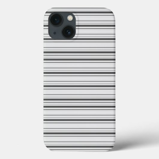 Leuke witte grijze strepen Case-Mate iPhone case (Achterkant)