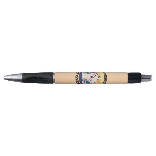 Leuke witte Kawaii kat Pen (Voorkant)