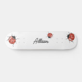 Leuke witte lieveheersbeestje skateboard (Horizontaal)