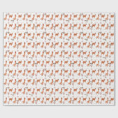 Leuke witte Speelgoed Dierlijke Cactus Camel Llama Cadeaupapier (Vlak)