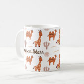 Leuke witte Speelgoed Dierlijke Cactus Camel Llama Koffiemok (Voorkant links)