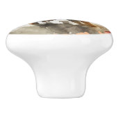 Leuke woestijn cactus paardrijden cowboy keramische knop (Zijkant)