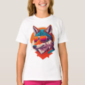 LEUKE WOLF MET ZONNEGLAS. T-SHIRT (Voorkant)