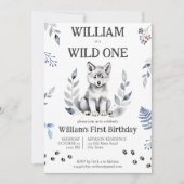 Leuke wolf welp wild een bosrijke verjaardagsfeest kaart (Voorkant)