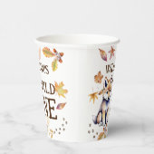 Leuke wolf welp wild een bosrijke verjaardagsfeest papieren bekers (Rechts)