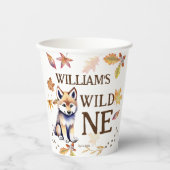 Leuke wolf welp wild een bosrijke verjaardagsfeest papieren bekers (Voorkant)