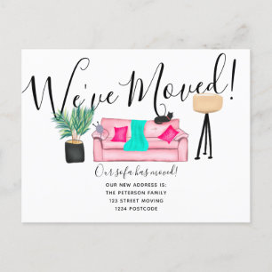 Leuke woonkamer illustratie bewegende aankondiging