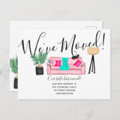 Leuke woonkamer illustratie bewegende aankondiging (Voorkant / Achterkant)