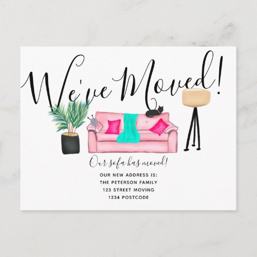 Leuke woonkamer illustratie bewegende aankondiging (Voorkant)