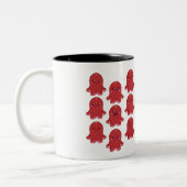 Leuke worstgezichten tweekleurige koffiemok (Links)