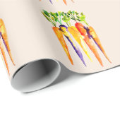 Leuke wortelen waterverf kunst cadeaupapier (Rol Hoek)