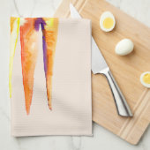 Leuke wortelen waterverf kunst theedoek (Quarter Fold)