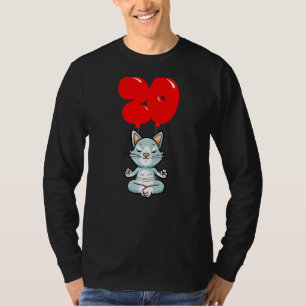 Leuke yogakat 20e verjaardag Kinder ballonfeest T-shirt