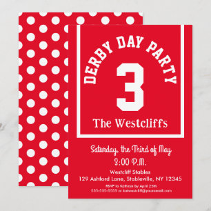 Leuke Zadeldoek Derby Paardenrace Feest Stippen Kaart