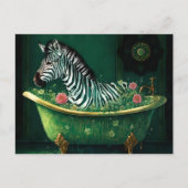 Leuke Zebra in een bad Briefkaart (Voorkant)