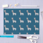Leuke Zebra Zoo Dieren Zwart Wit Blauw Tissuepapier (Craft)