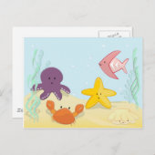 Leuke zeedieren briefkaart (Voorkant / Achterkant)