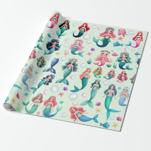 Leuke Zeemeermin Meisjes Sealife Fantasy Sprookjes Cadeaupapier