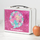 Leuke  Zeemeermin Roze Glitter Gepersonaliseerd (In situ)