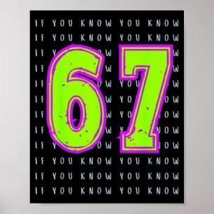 Leuke Zes Zeven 6 7 Meme Design Poster