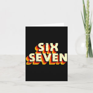 Leuke Zes Zeven 6 7 Meme Ontwerp  Kaart