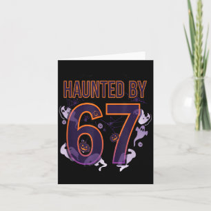 Leuke Zes Zeven 6 7 Meme Ontwerp Koppels Halloween Kaart