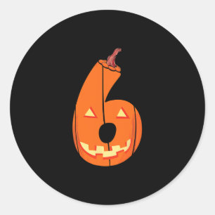 Leuke Zes Zeven 6 7 Meme Ontwerp Koppels Halloween Ronde Sticker