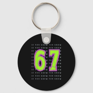 Leuke Zes Zeven 6 7 Meme Ontwerp Sleutelhanger