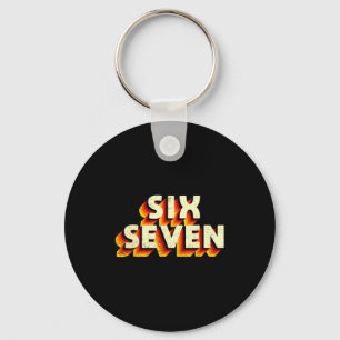 Leuke Zes Zeven 6 7 Meme Ontwerp Sleutelhanger