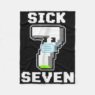 Leuke Zieke Zeven Pixel Meme Halloween Kostuum Woo Fleece Deken