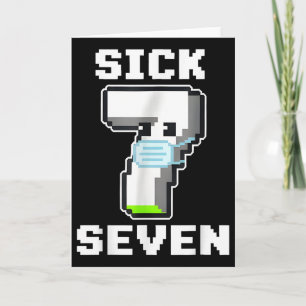 Leuke Zieke Zeven Pixel Meme Halloween Kostuum Woo Kaart