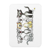 Leuke zingende katten magneet (Verticaal)