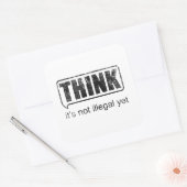 Leuke zinnen DENKEN dat het nog niet illegaal is S Vierkante Sticker (Envelop)