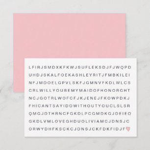 Leuke zoektocht het woord roze hart wees mijn getu kaart