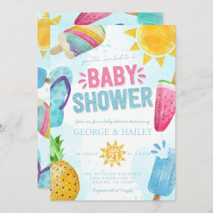 Leuke Zomer Popsicle Klaar voor Pop Baby shower Kaart